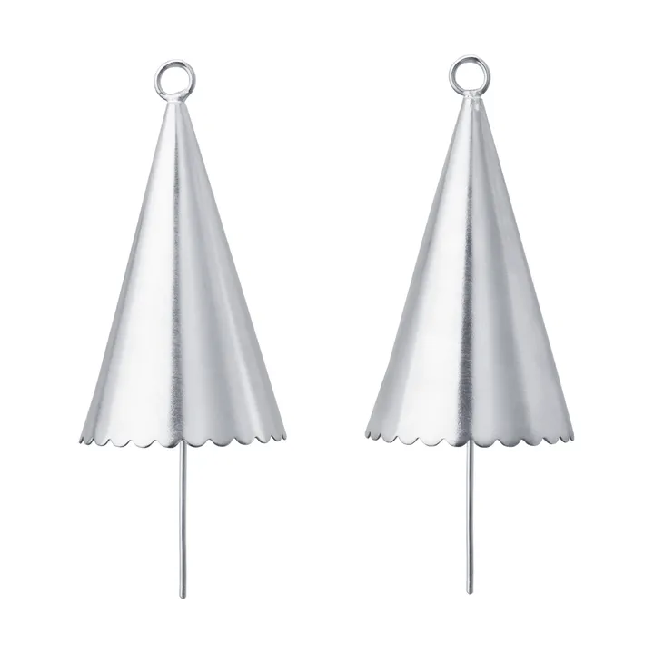 Décoration suspendue Cone bell, 2 pièces - Argent - Ferm Living