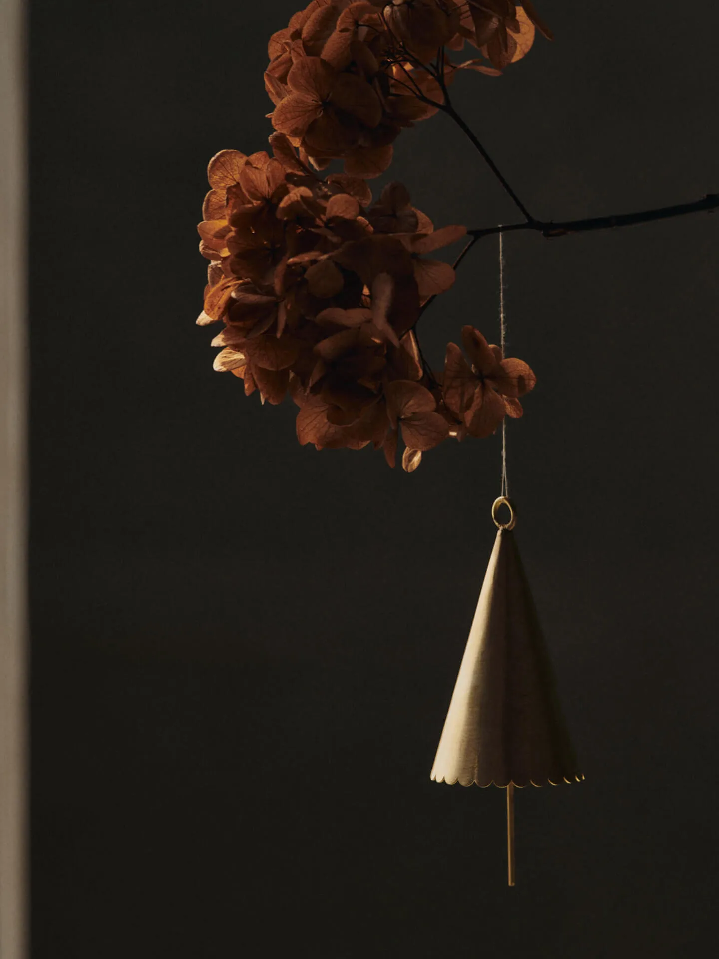 Décoration suspendue Cone bell, 2 pièces, Brass Ferm Living