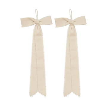 Décoration suspendue small Bow 15x40 cm, 2 pièces - Natural - Ferm Living