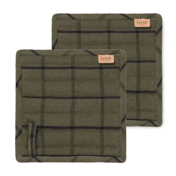 Dessous de plat Hale Lot de 2 - Vert-noir - Ferm Living