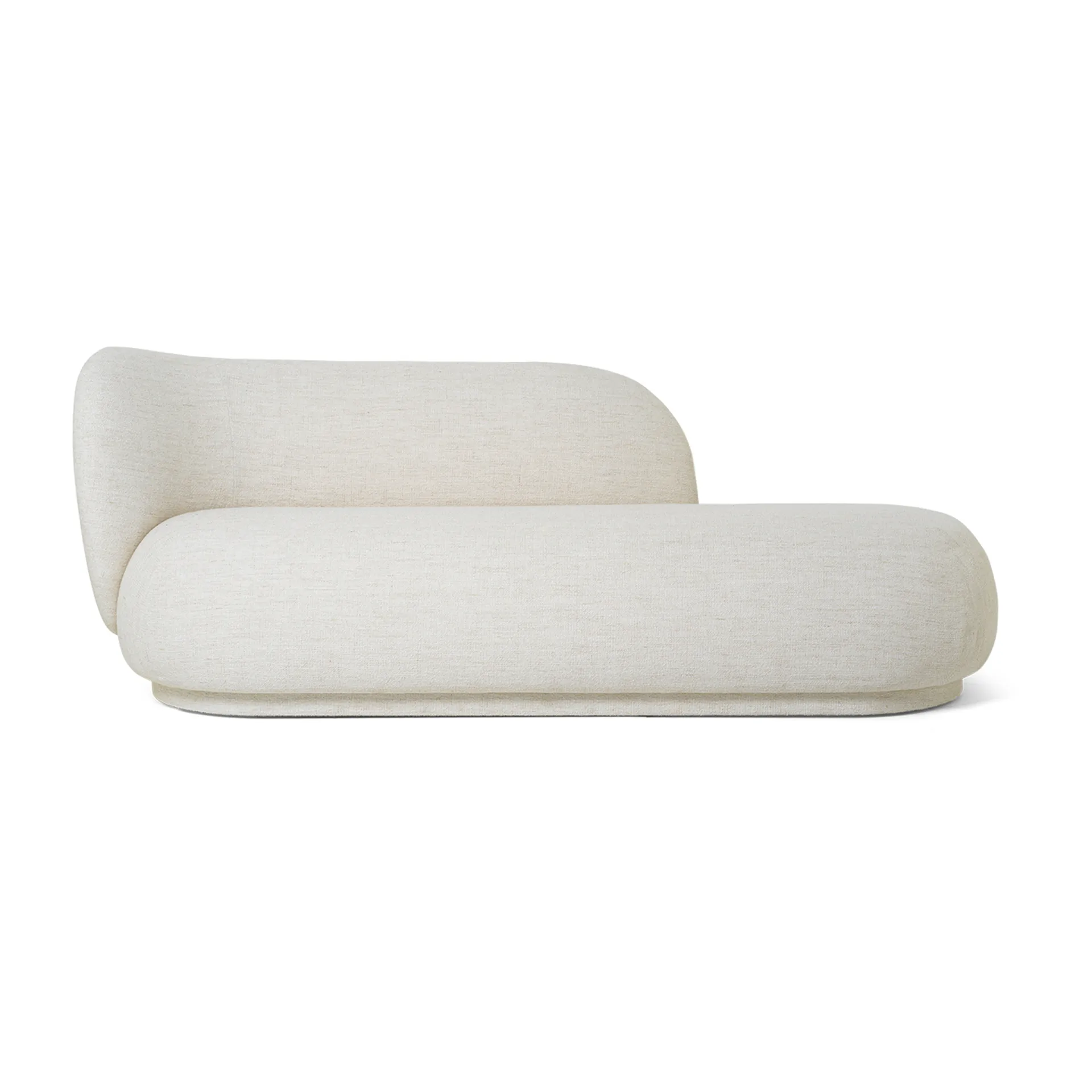 Divan Rico bouclé gauche, Blanc cassé Ferm Living
