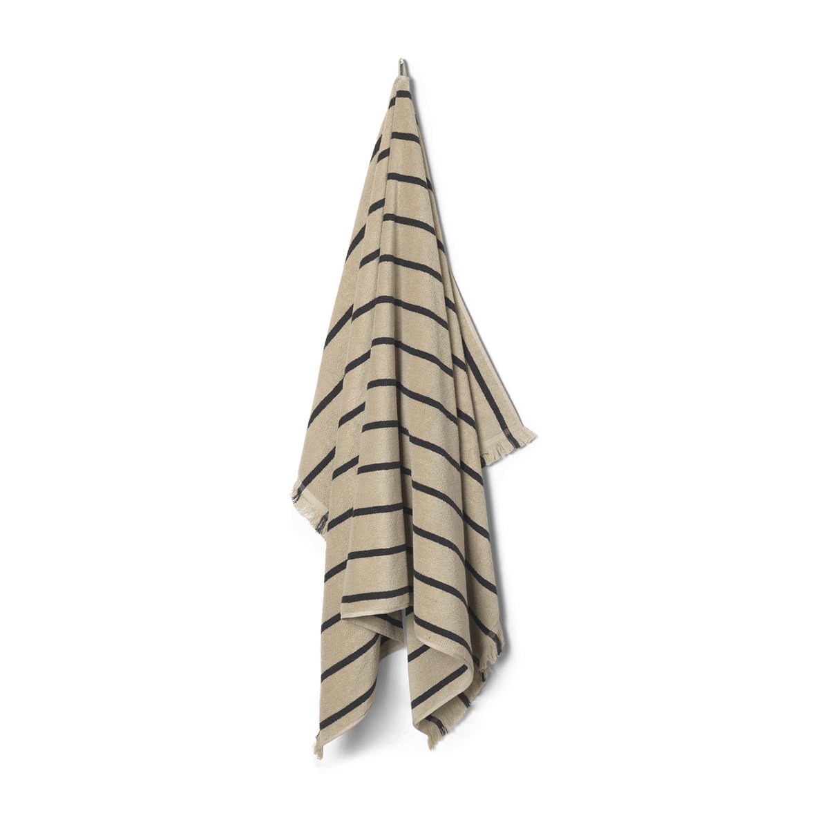 ferm LIVING Drap de bain Alee 100x150 cm Sand-Black