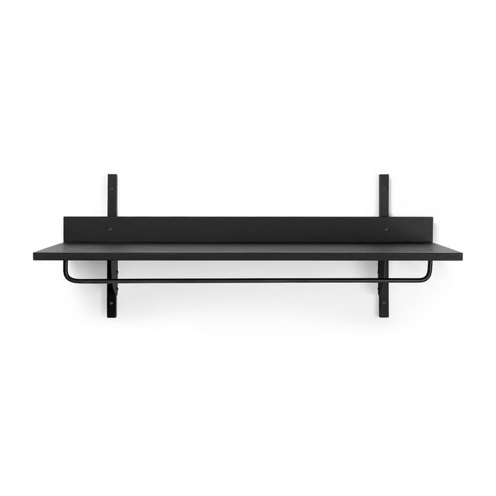 Étagère avec tringle Sector 37x87 cm - Black ash-black brass - Ferm Living