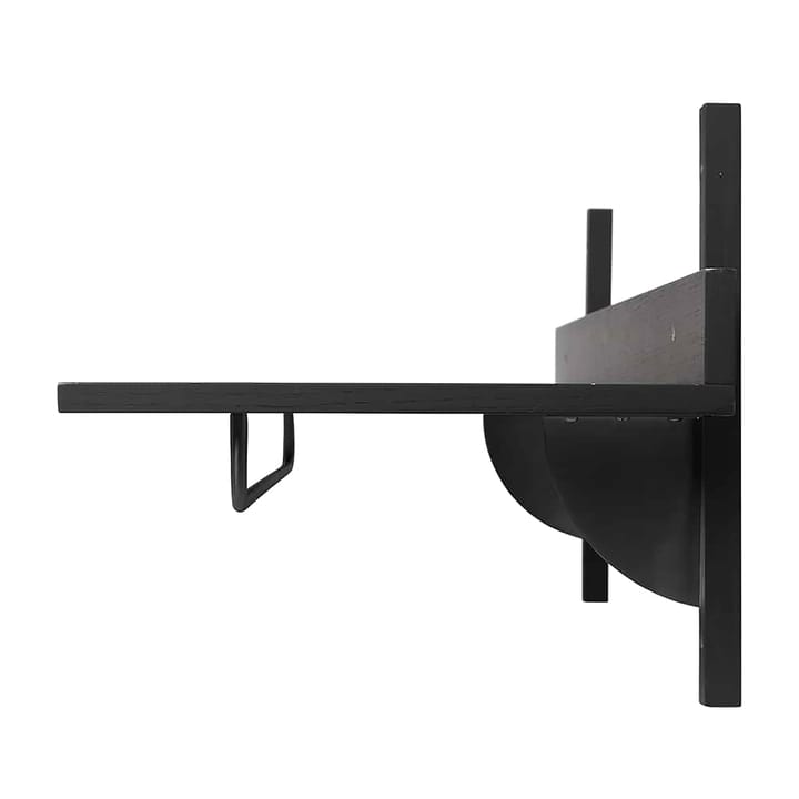 Étagère avec tringle Sector 37x87 cm, Black ash-black brass Ferm Living