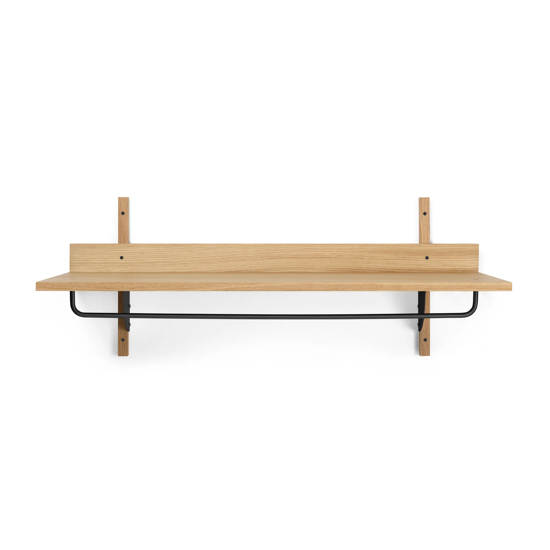 Ferm Living Étagère avec tringle Sector cm Oak-black brass