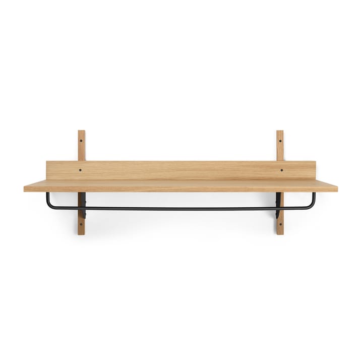 Étagère avec tringle Sector 37x87 cm - Oak-black brass - Ferm Living