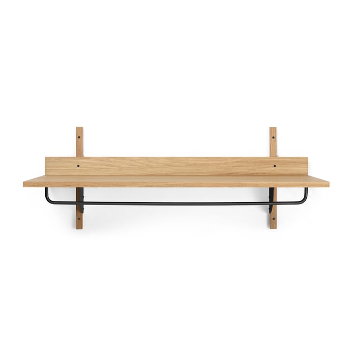 Étagère avec tringle Sector 37x87 cm - Oak-black brass - Ferm LIVING