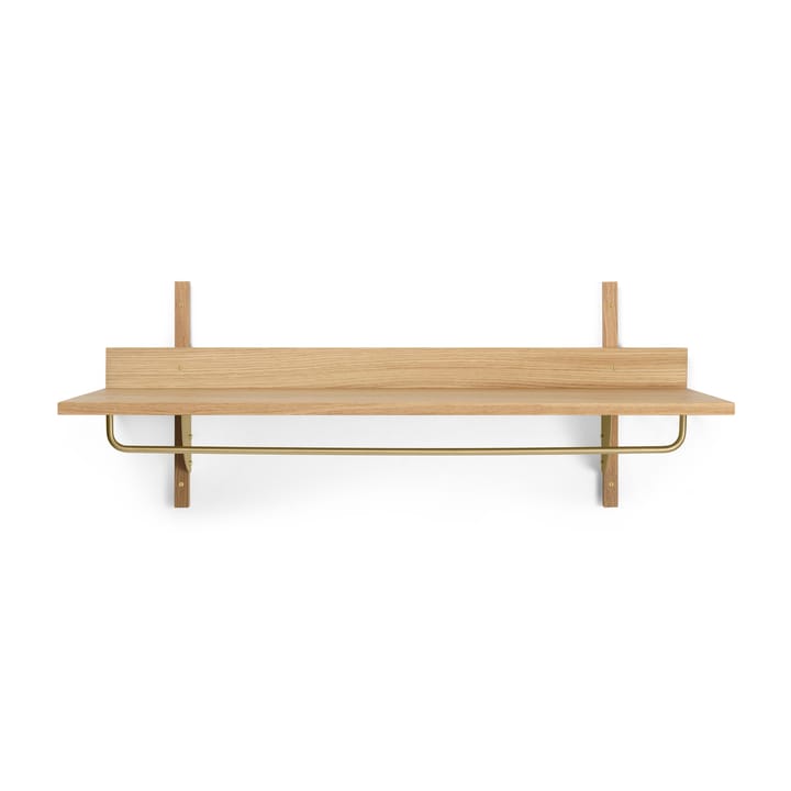 Étagère avec tringle Sector 37x87 cm - Oak-brass - Ferm Living