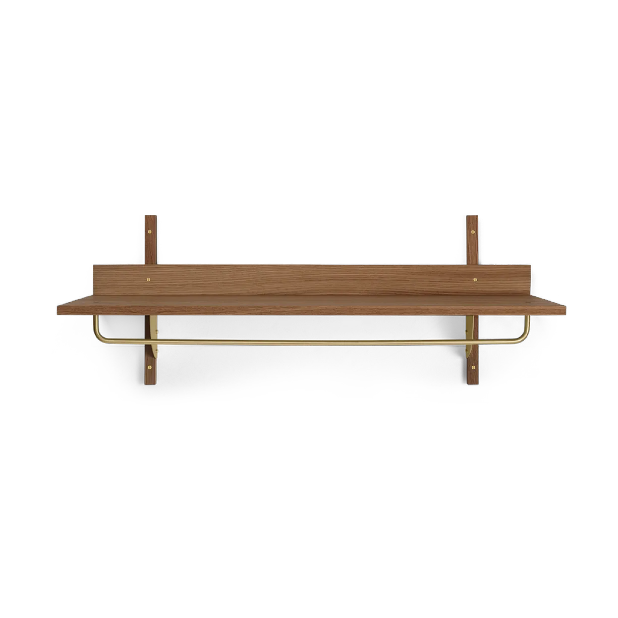 Ferm Living Étagère avec tringle Sector cm Smoked Oak, brass