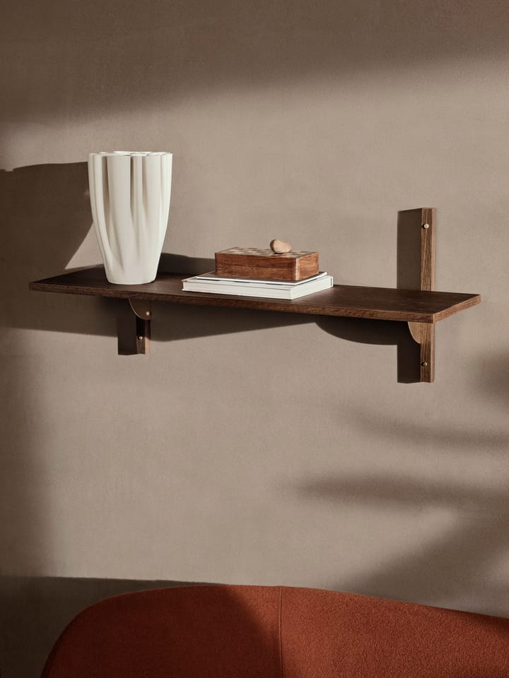 Étagère Sector L/S, Smoked Oak, brass Ferm Living