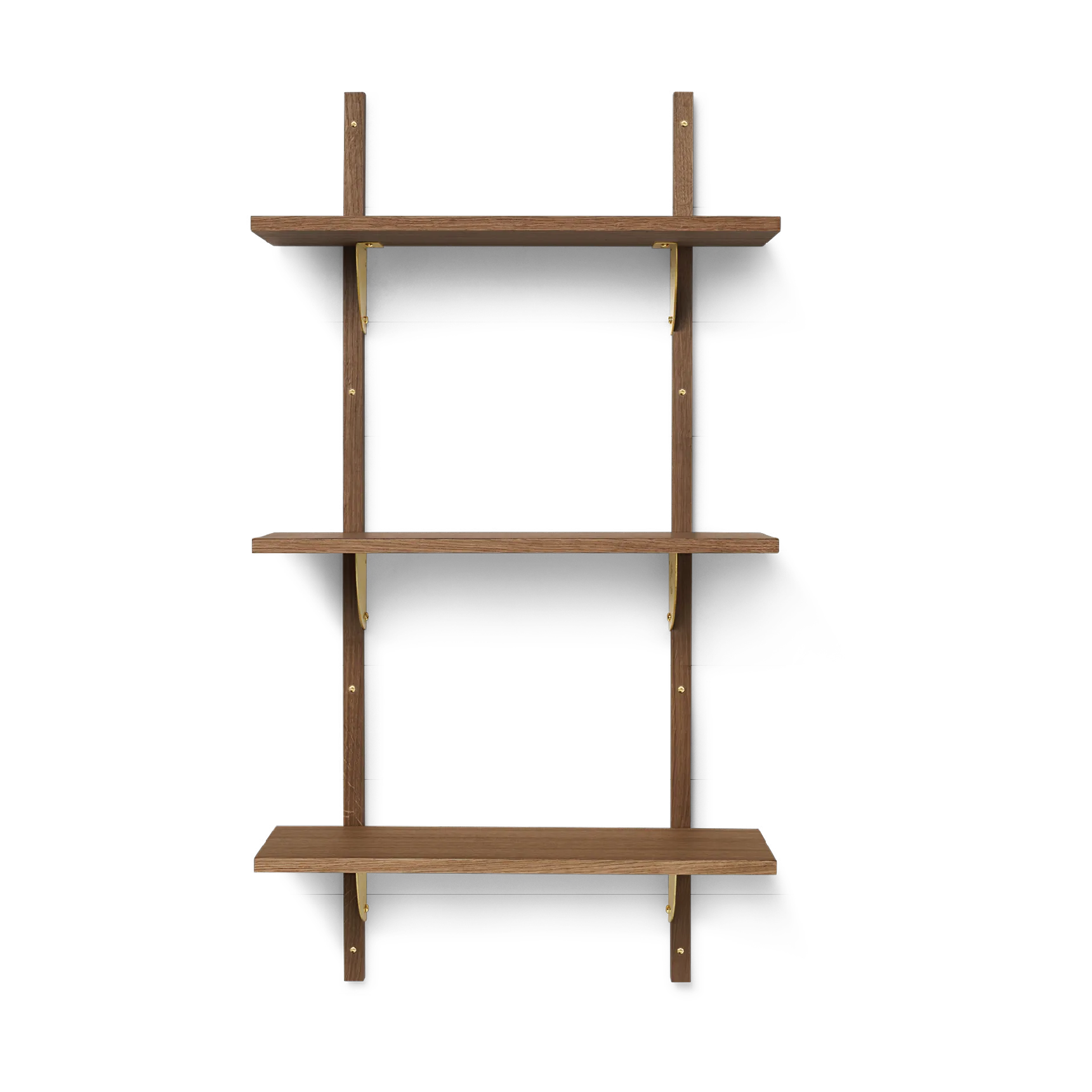 Ferm Living Étagère Sector triple narrow Smoked Oak, brass