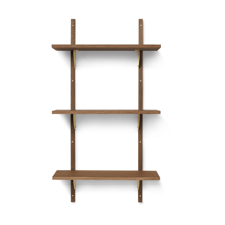 Étagère Sector triple narrow - Smoked Oak, brass - Ferm Living