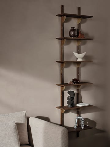 Étagère Sector triple narrow - Smoked Oak, brass - Ferm Living