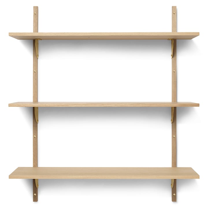 Étagère Sector triple wide - Chêne-laiton - Ferm Living