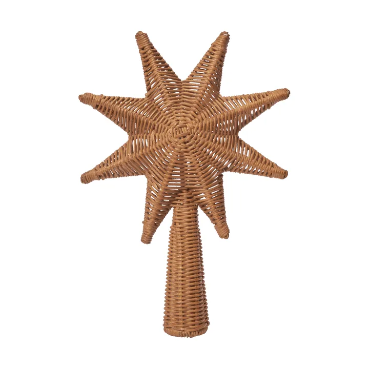 Étoile de sapin de Noël Rattan christmas tree top star - Natural, 29,5 cm - Ferm Living