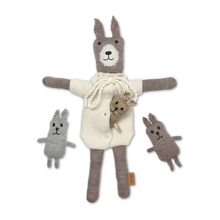 Famille de lapins tricotés Lee merino - 4 pièces - Ferm LIVING