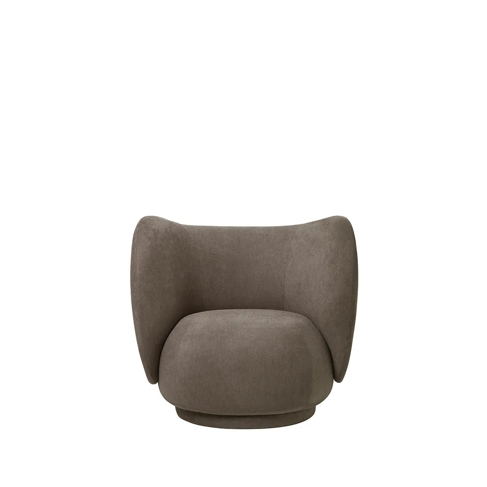 Fauteuil de salon Rico, brown, brushed Ferm Living