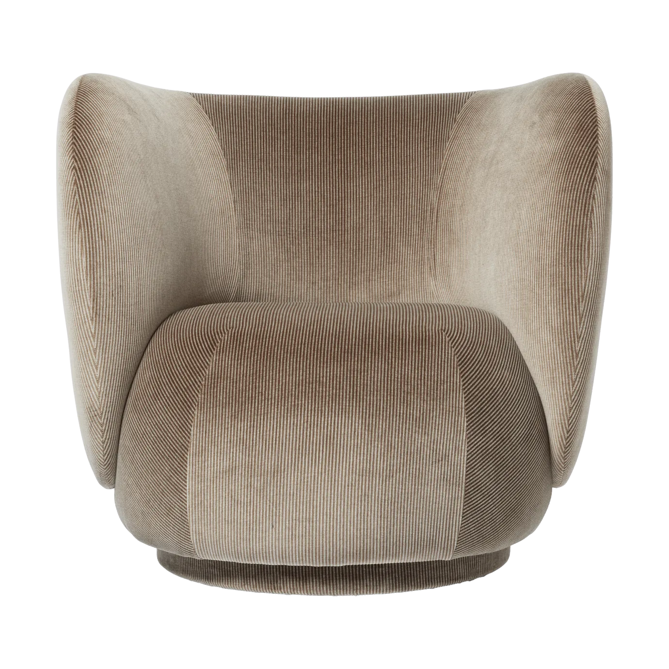 Fauteuil de salon Rico, Devoré velvet-Flint grey Ferm Living