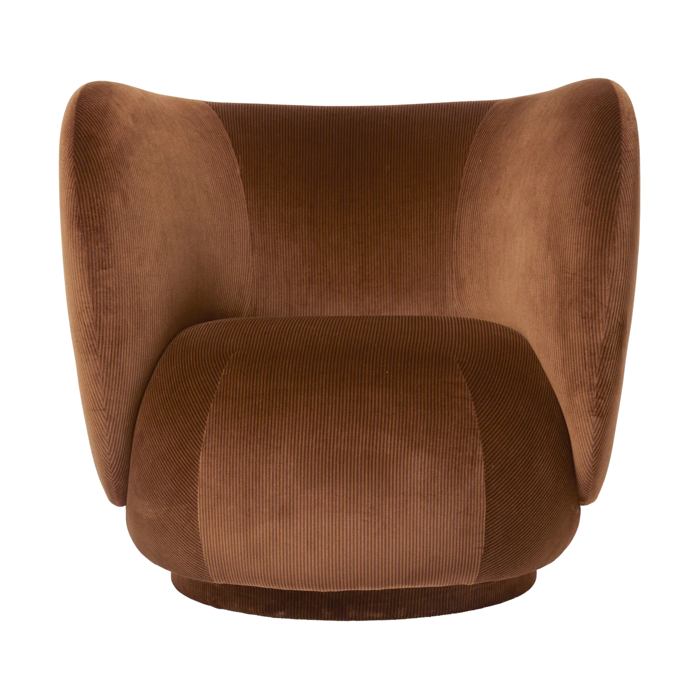Fauteuil de salon Rico, Devoré velvet-Rust Ferm Living
