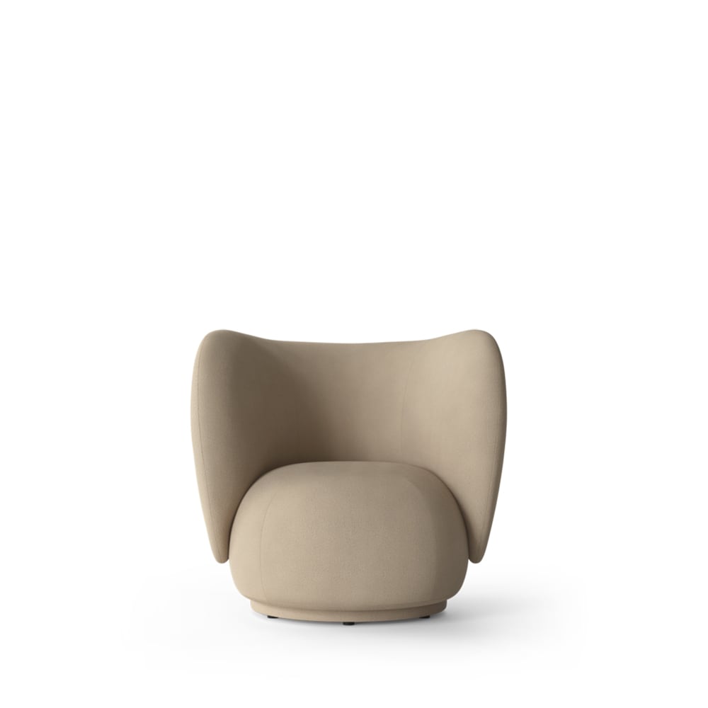 ferm LIVING Fauteuil de salon Rico sand, brushed | Design Scandinave | Chaises, tabourets & poufs | Beige