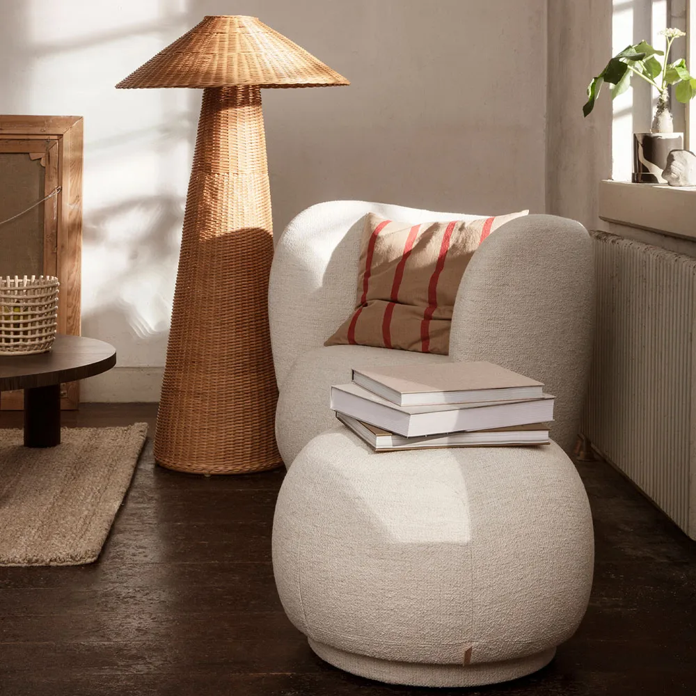 Fauteuil de salon Rico, warm grey, brushed Ferm Living