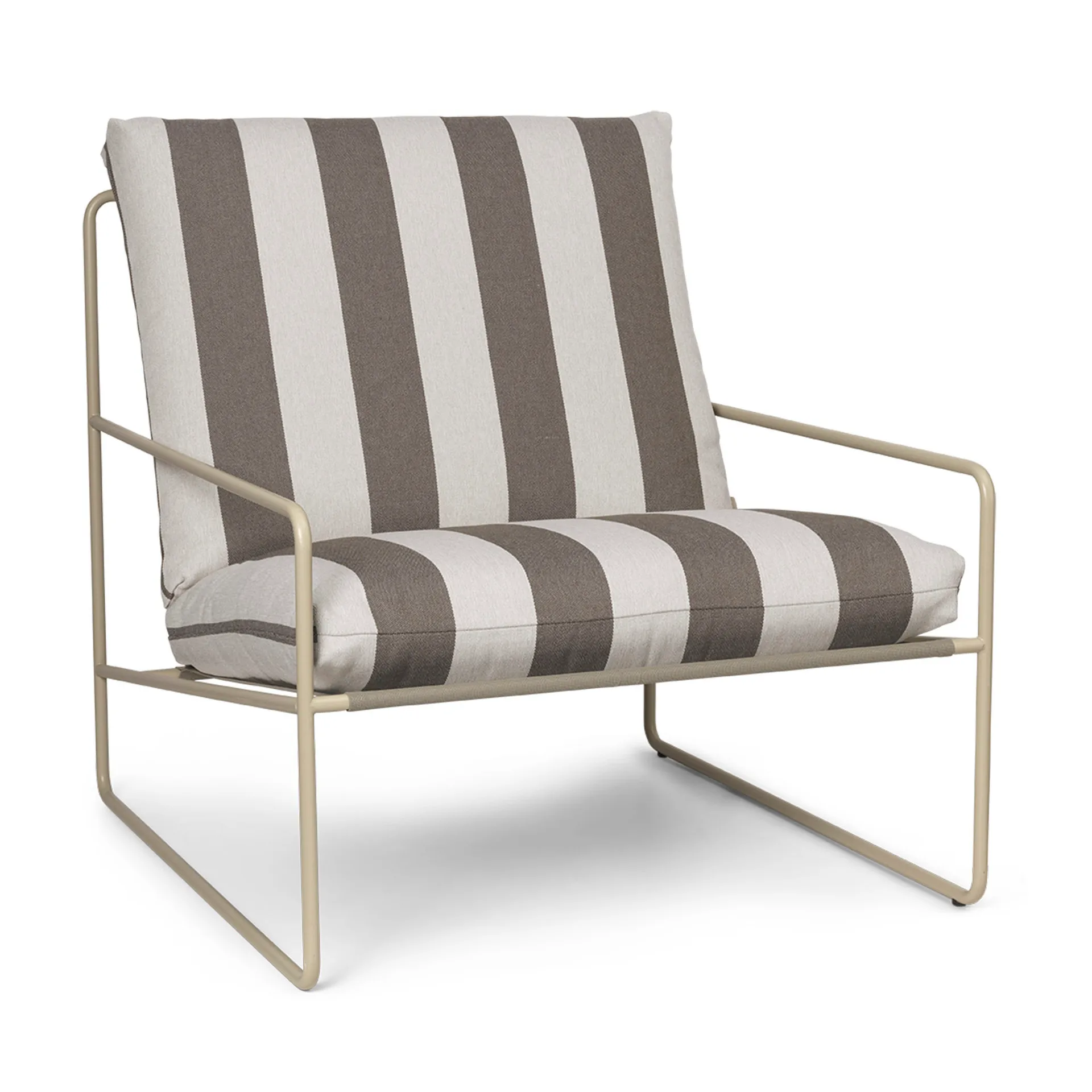 Fauteuil Desert, Cash stripe-chocolate
 Ferm Living