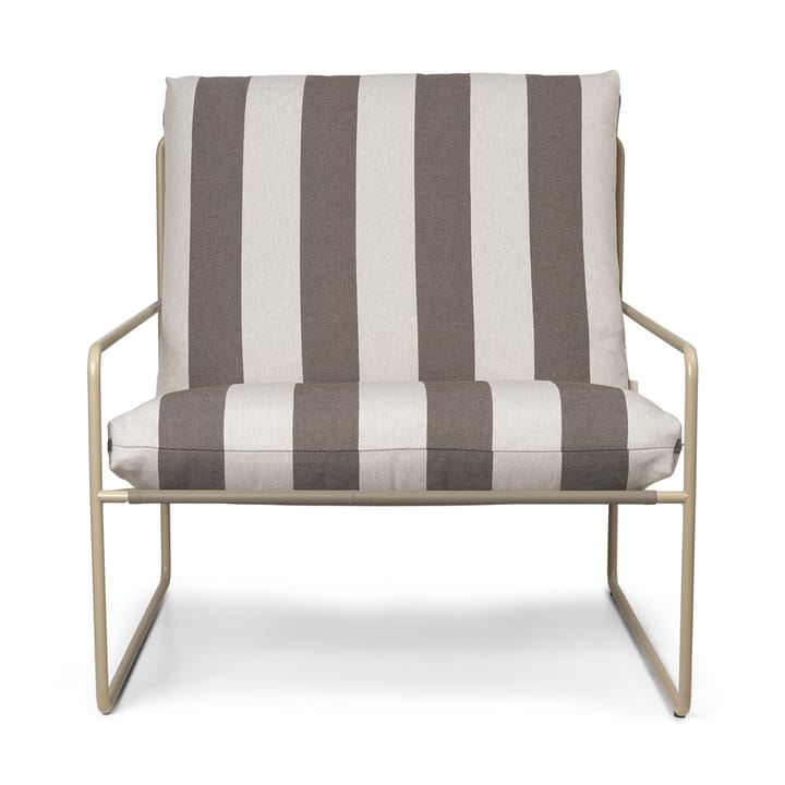 Fauteuil Desert - Cash stripe-chocolate
 - ferm LIVING