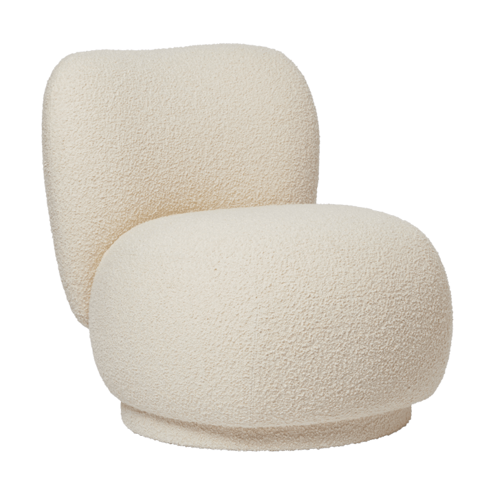 Fauteuil lounge Rico piccolo swivel, Nordic Bouclé-Off-white Ferm Living