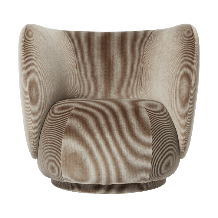 Fauteuil Rico lounge chair - Devoré velvet-Flint grey - Ferm Living