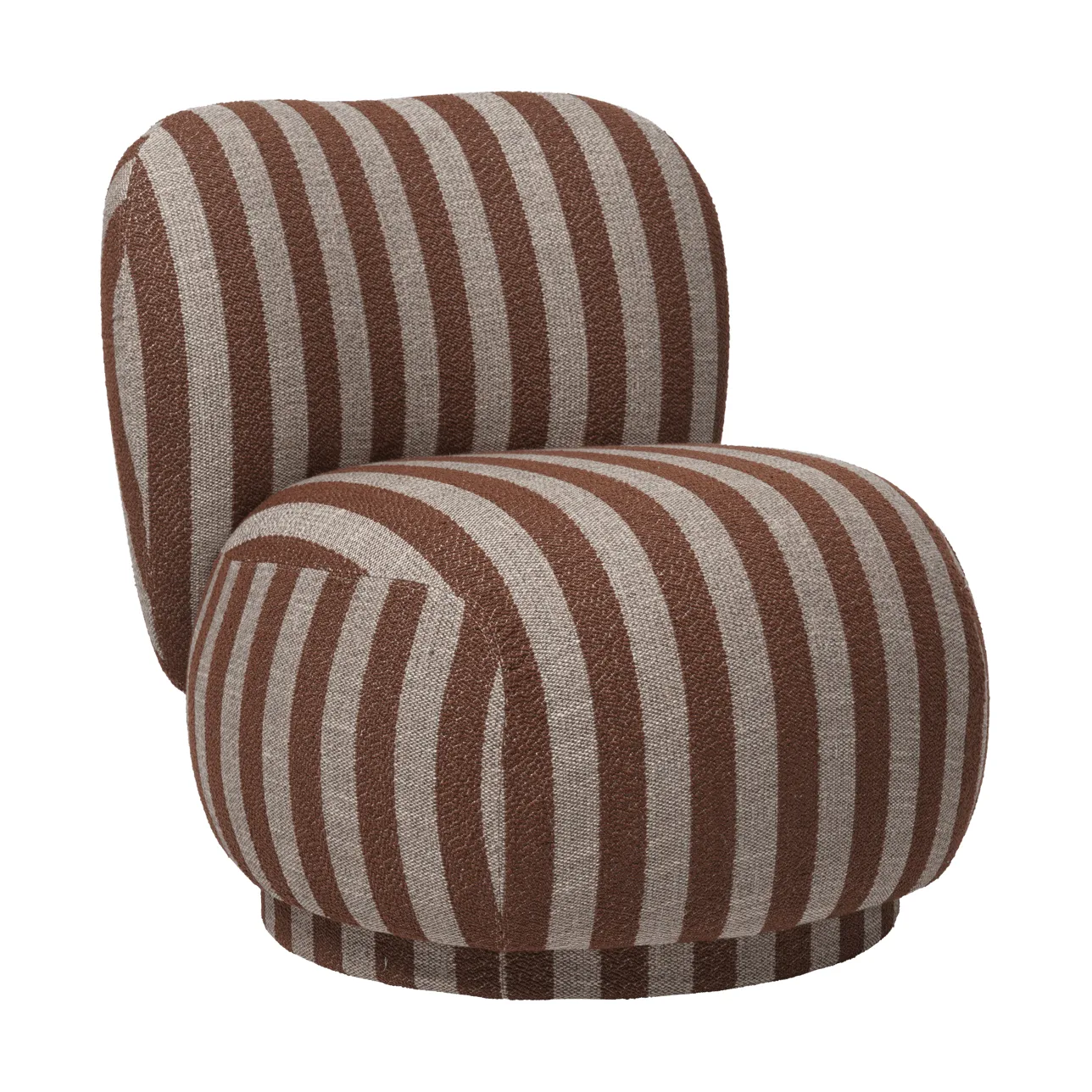 Fauteuil Rico lounge chair piccolo, Louisiana, Sand-chocolate Ferm Living