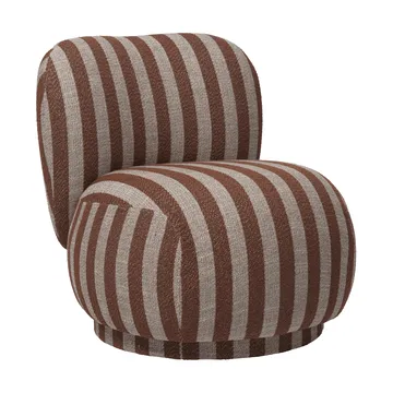 Fauteuil Rico lounge chair piccolo - Louisiana, Sand-chocolate - Ferm Living