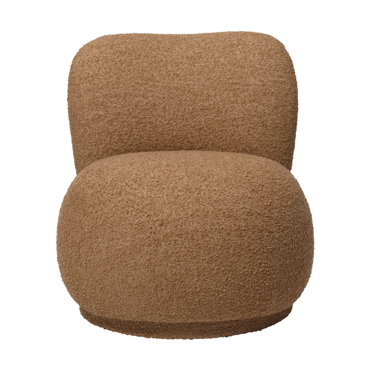 Fauteuil Rico lounge chair raw bouclé piccolo, Tan Ferm Living