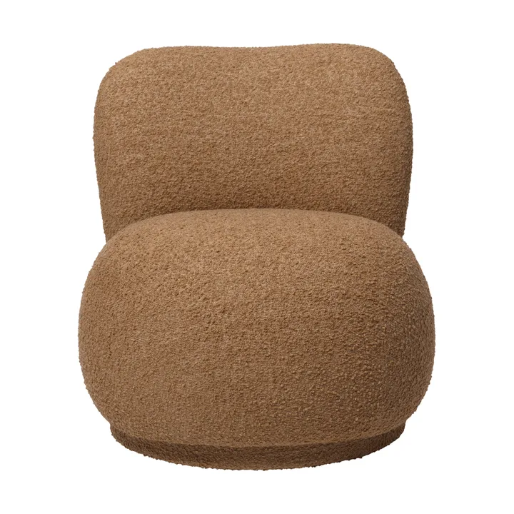 Fauteuil Rico lounge chair raw bouclé piccolo - Tan - Ferm Living