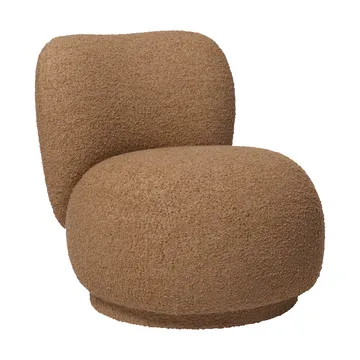 Fauteuil Rico lounge chair raw bouclé piccolo - Tan - Ferm Living