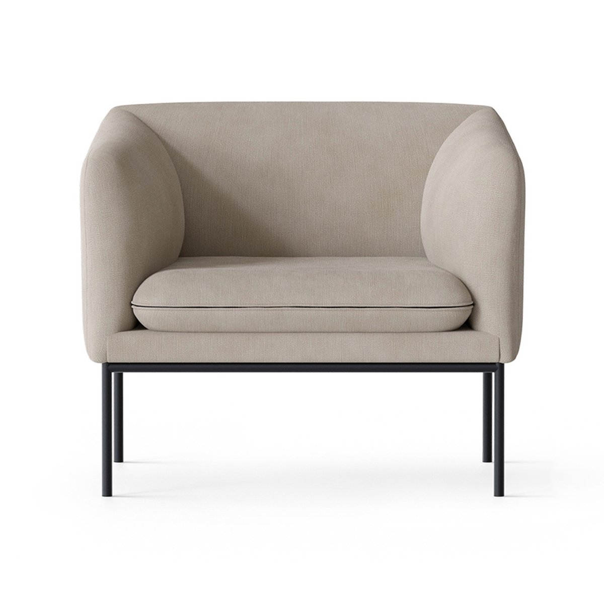 ferm LIVING Fauteuil Turn Coton lin naturel | Design Scandinave | Chaises, tabourets & poufs | Beige