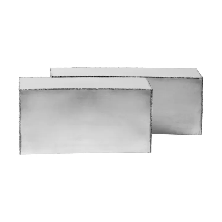 Ferra table basse, lot de 2 pièces - Acier inoxydable - Ferm Living