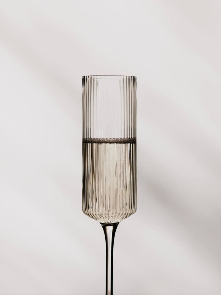 Flûtes à champagne Ripple 15 cl, 2 pièces, Clear Ferm Living