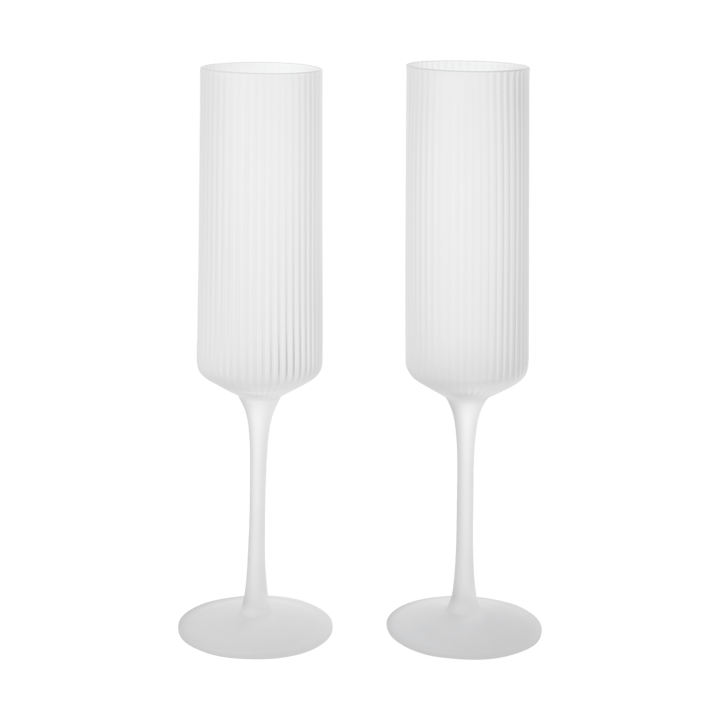Flûtes à champagne Ripple 15 cl, 2 pièces - Frosted - Ferm Living