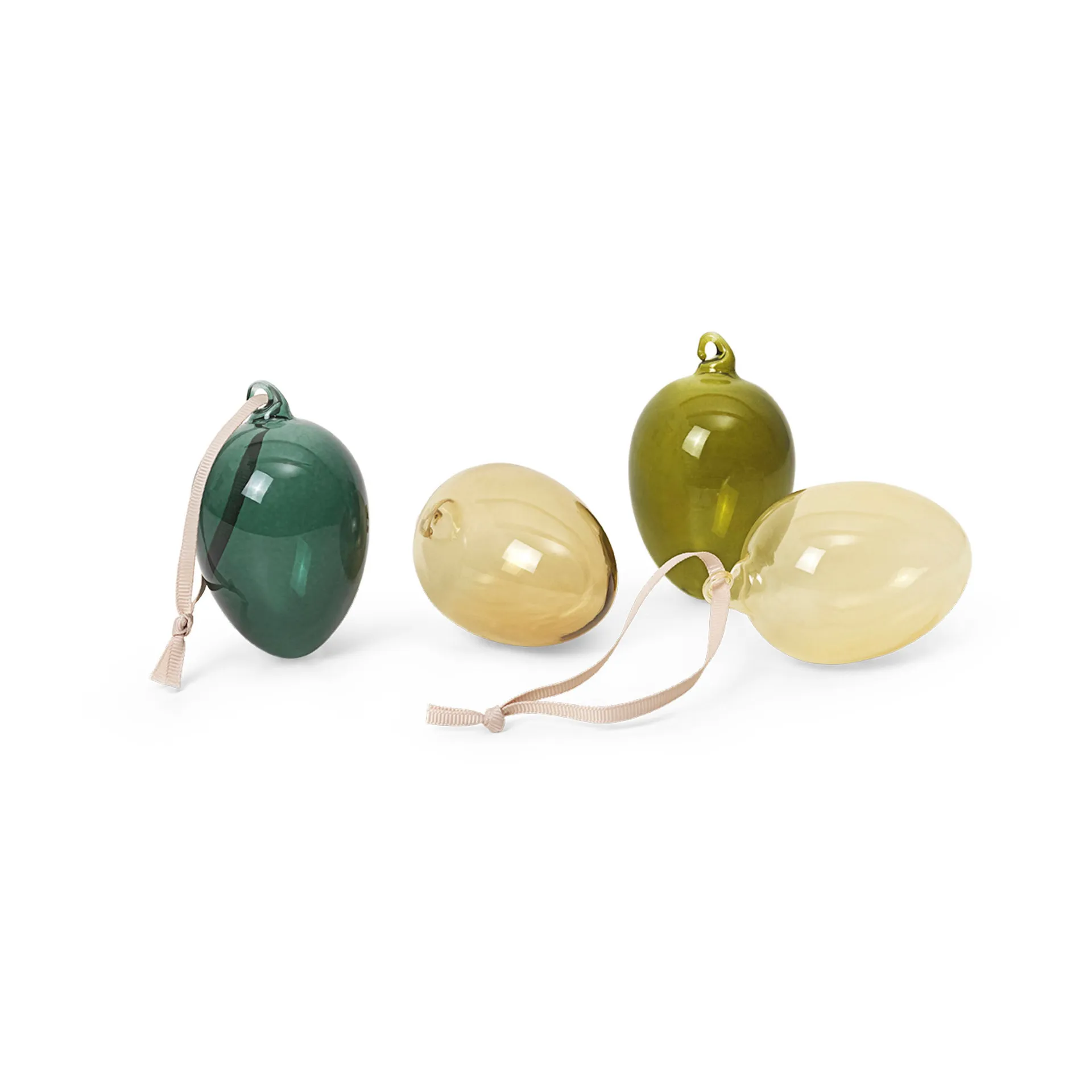 Glass easter eggs, lot de 4, Mixed dark Ferm Living