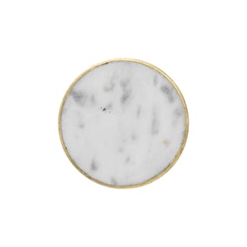 Grand crochet en pierre - marbre blanc-laiton - Ferm Living