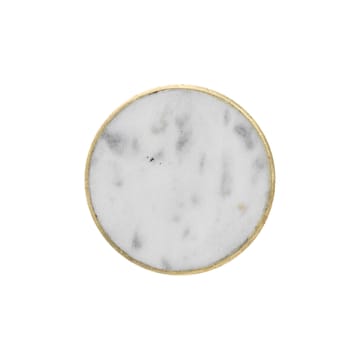 Grand crochet en pierre - marbre blanc-laiton - ferm LIVING