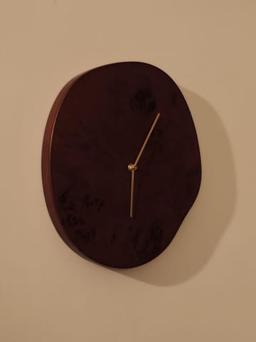 Horloge murale Melt 28x33 cm - Dark stained burl - Ferm Living