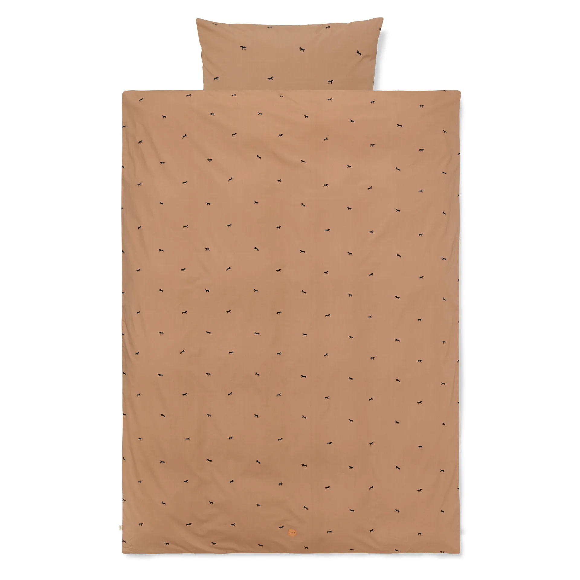 Housse de couette et taie d'oreiller Horse tan, 140x200 cm Ferm Living
