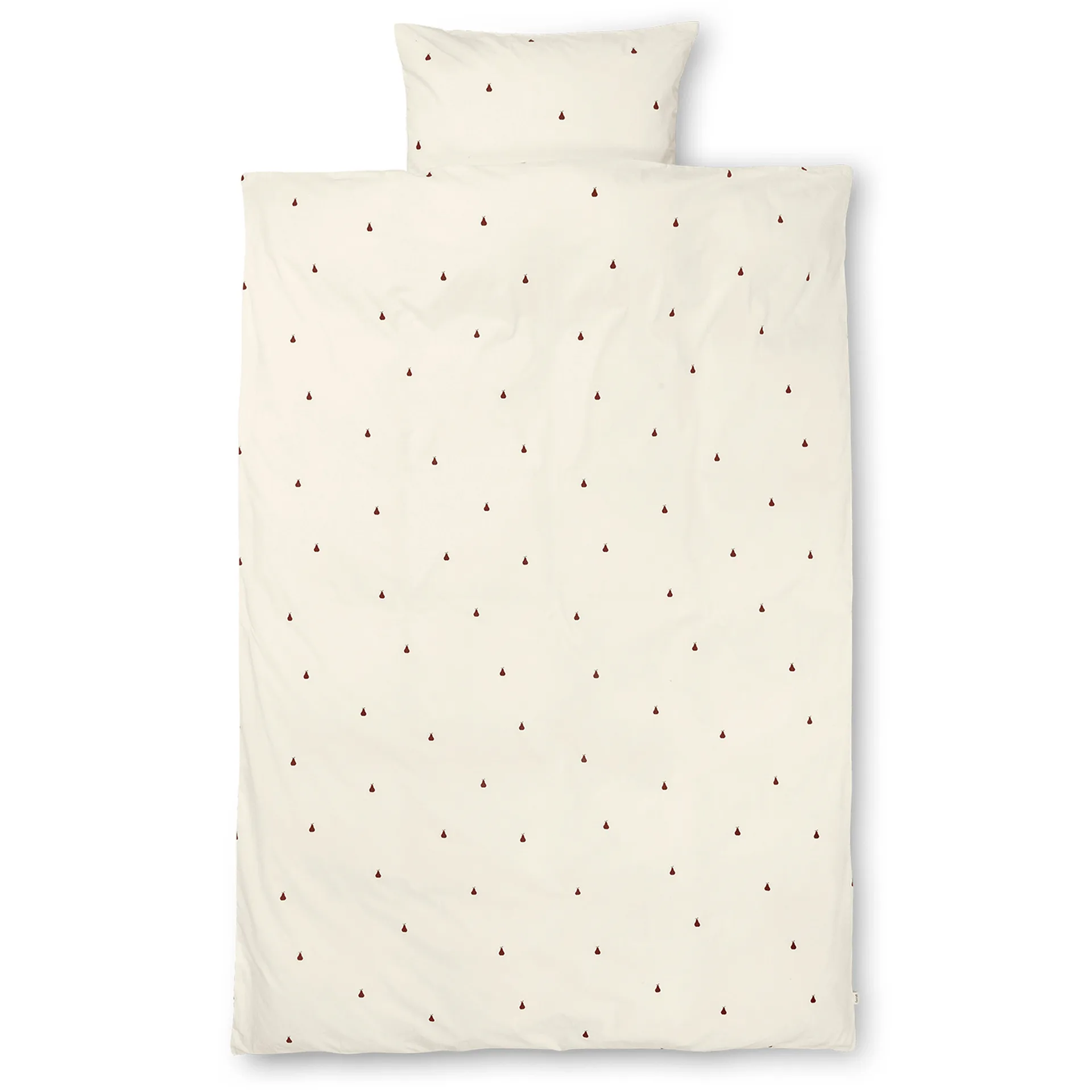 Housse de couette et taie d'oreiller Pear 140x200 cm, Off white-cinnamon Ferm Living