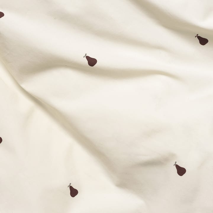 Housse de couette et taie d'oreiller Pear 140x200 cm, Off white-cinnamon Ferm Living