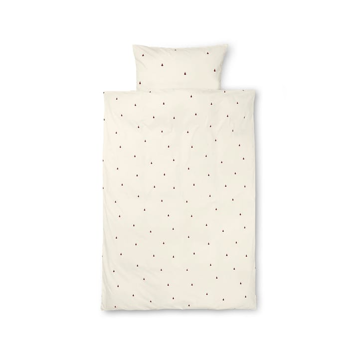 Housse de couette et taie d'oreiller Pear 70x100 cm - Off white-cinnamon - Ferm LIVING