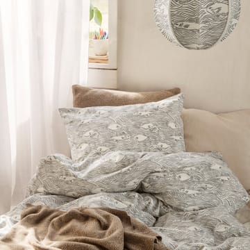 Housse de couette et taie d'oreiller Stream 100x140 cm - Off white - Ferm Living