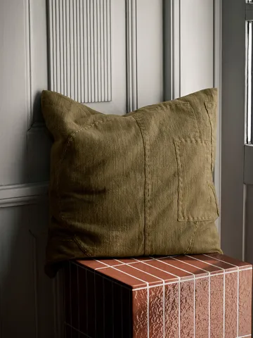 Housse de coussin Darn 50x50 cm - Taupe foncé - Ferm Living