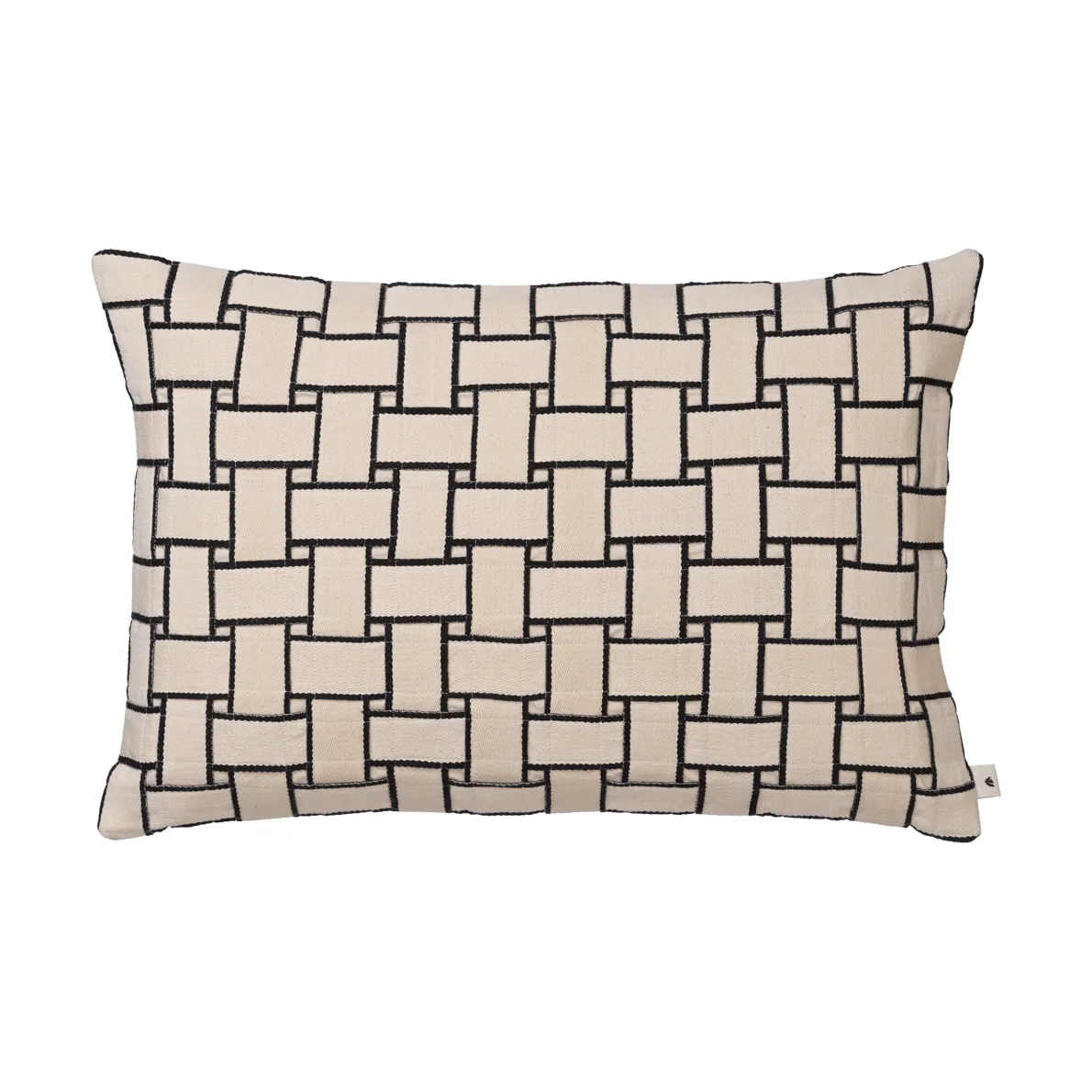 Housse de coussin Lattice, Off-white-black, 40x60 cm Ferm Living