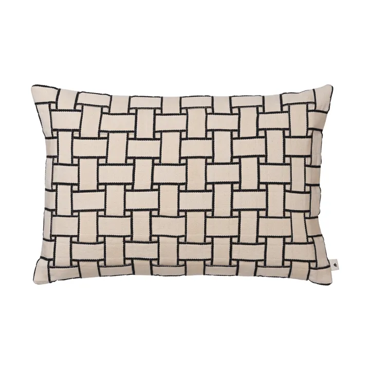 Housse de coussin Lattice - Off-white-black, 40x60 cm - Ferm Living